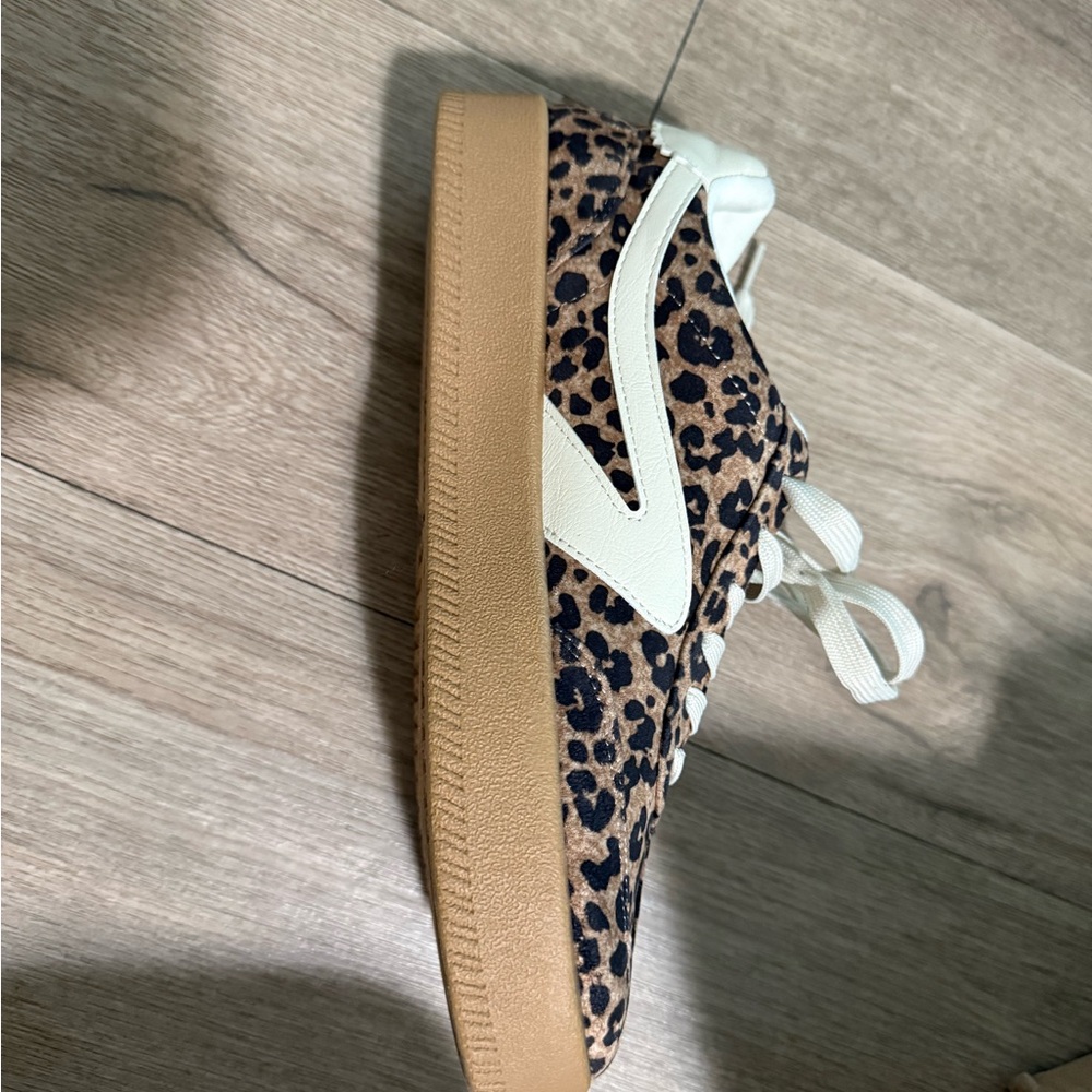 Dolce Vita Leopard Print Sneakers with White Accents